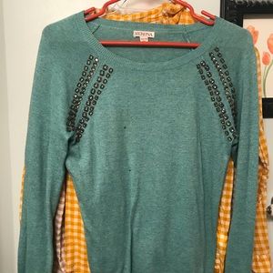 Studded jeweled sweater